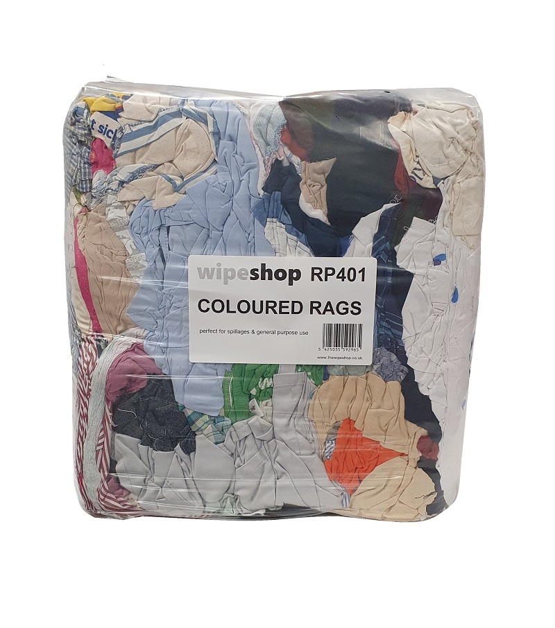 Coloured Mixed Rag for General Purpose Cleaning 10kg Bag